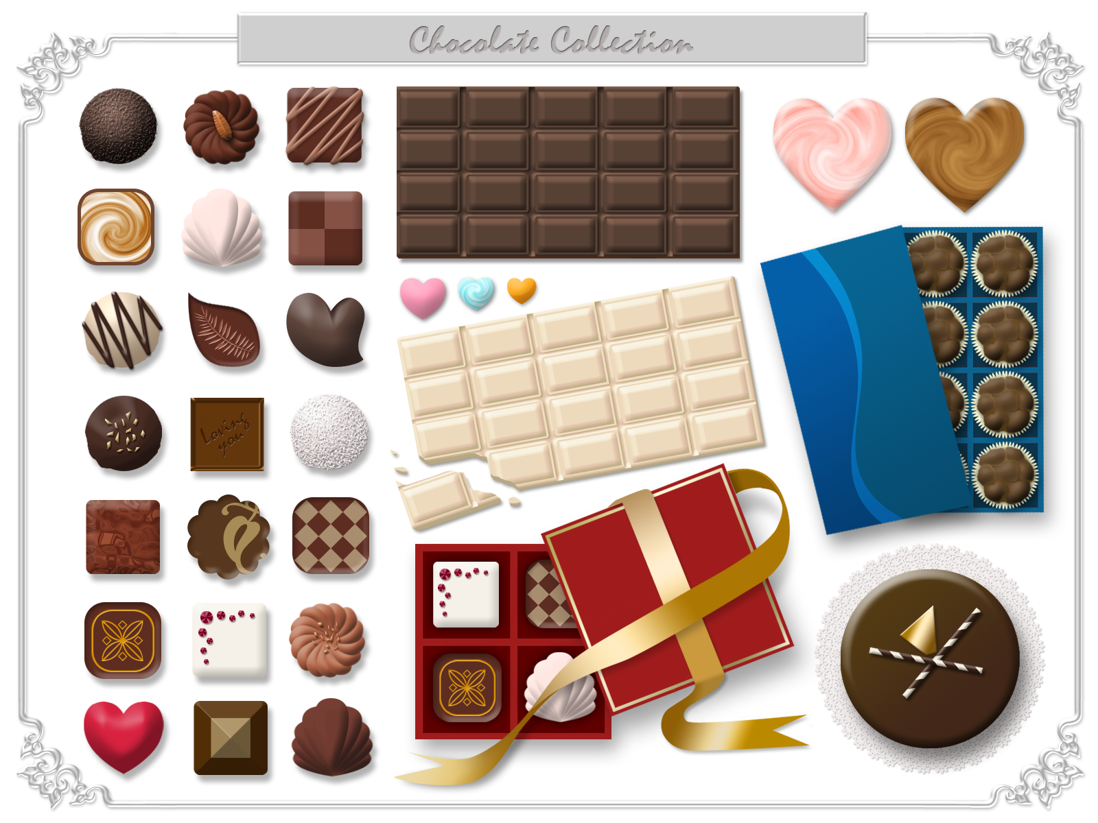 チョコレート菓子 色々 Free Art Box